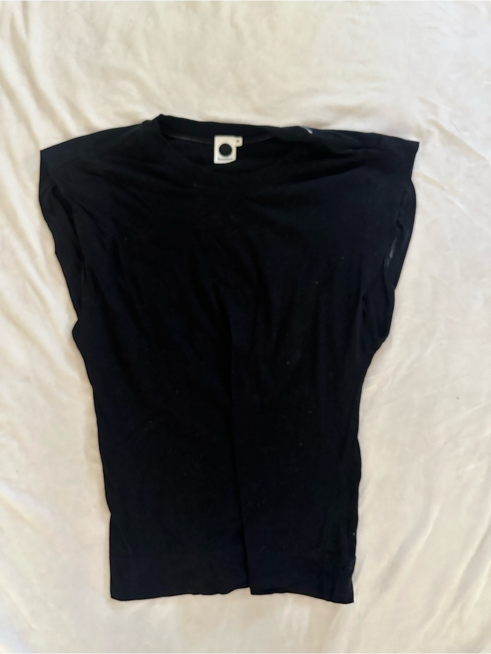 bassike Black Crewneck Knit Top